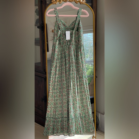 NWT Anthropologie SAMPLE Raga Beach Boho Maxi Dress | Pink/Green | Size: S - Picture 5 of 5